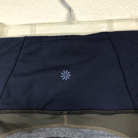 Athleta Spar Colorblock 7/8 Tight Navy Black Olive Grey size XS 405455 - Picture 6 of 10